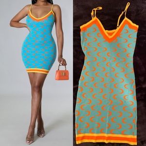 Teal Moon Love Mini Dress